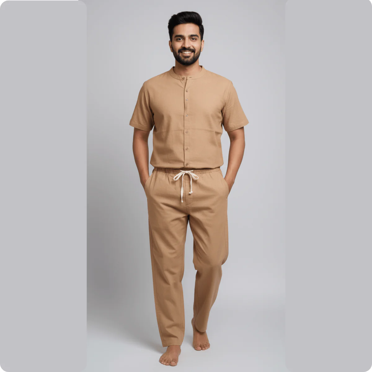 Men's Herbal-Infused Yoga & Meditation Shirt