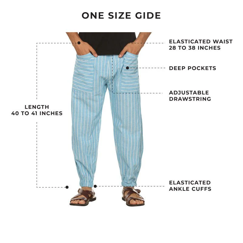 Men's Hopper | Blue Stripes | Fits Waist Sizes 28 to 38 Inches - Image 9