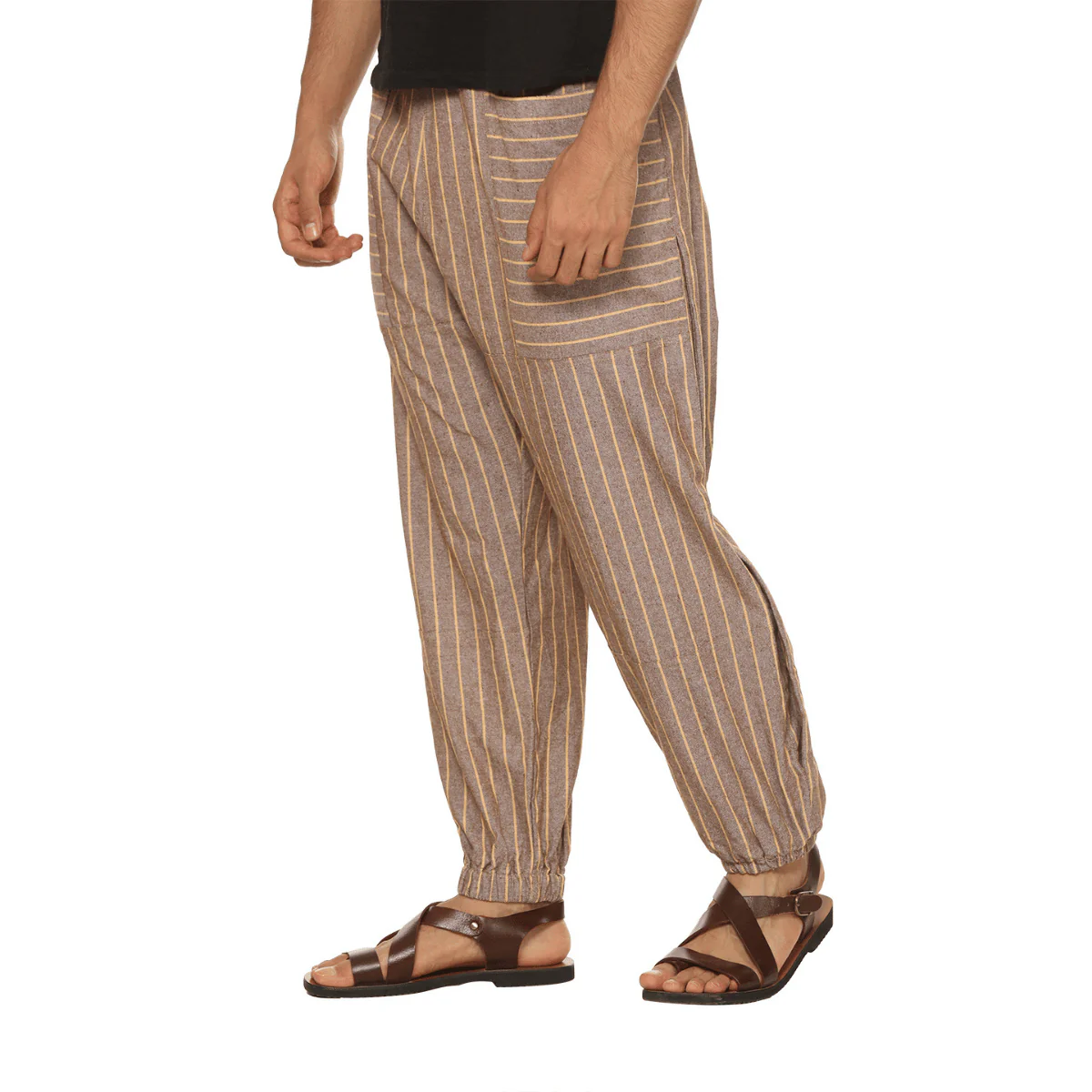 Men's Hopper | Brown Stripes | Fits Waist Sizes 28 to 38 Inches - Image 4