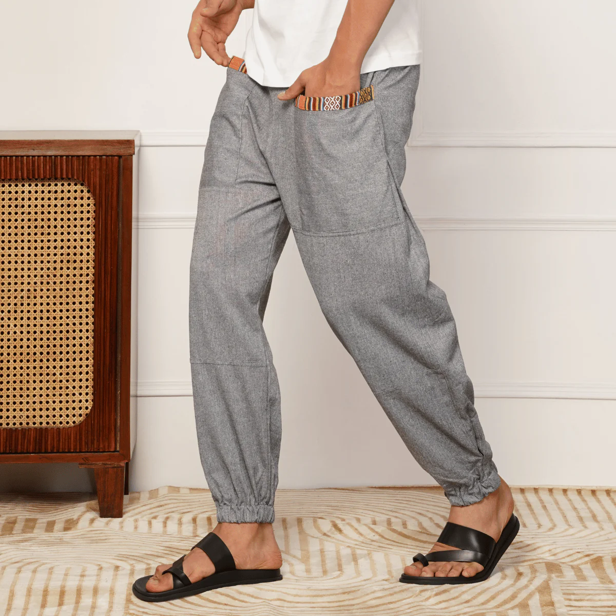 Men's Hopper | Grey | Fits Waist Sizes 28 to 38 Inches - Image 4
