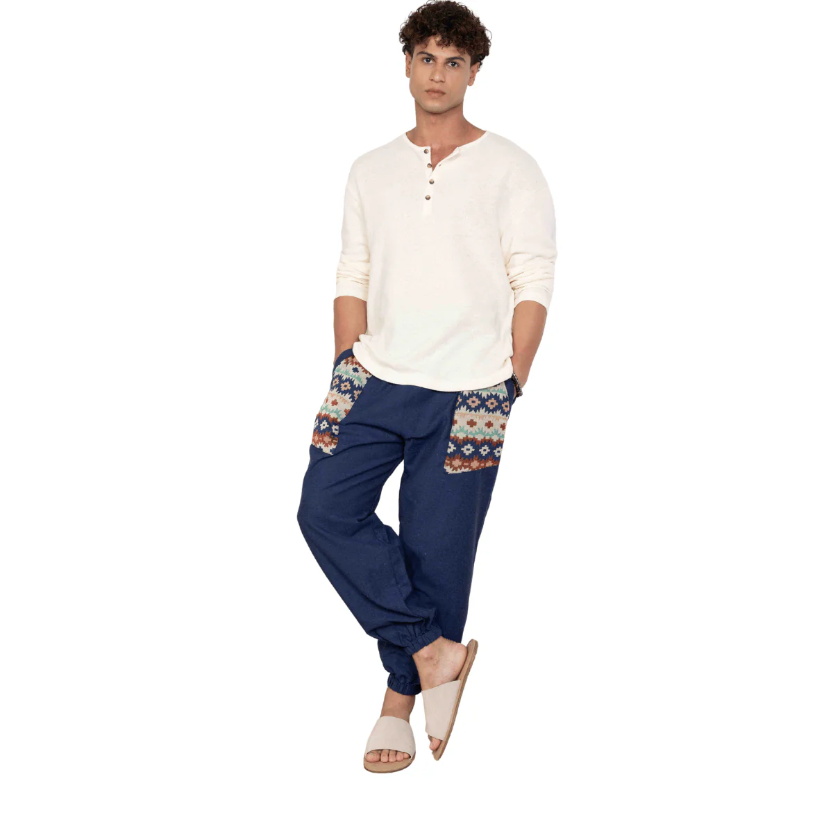 Men's Joggers | Dark Blue Pocket Patch | Fits Waist Sizes 30” to 38” - Image 14
