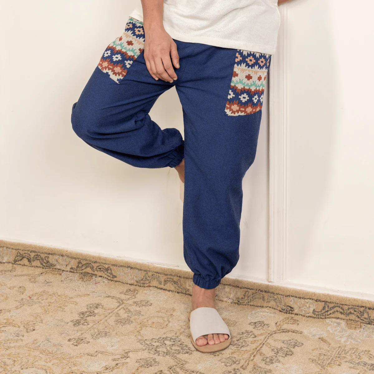 Men's Joggers | Dark Blue Pocket Patch | Fits Waist Sizes 30” to 38” - Image 5