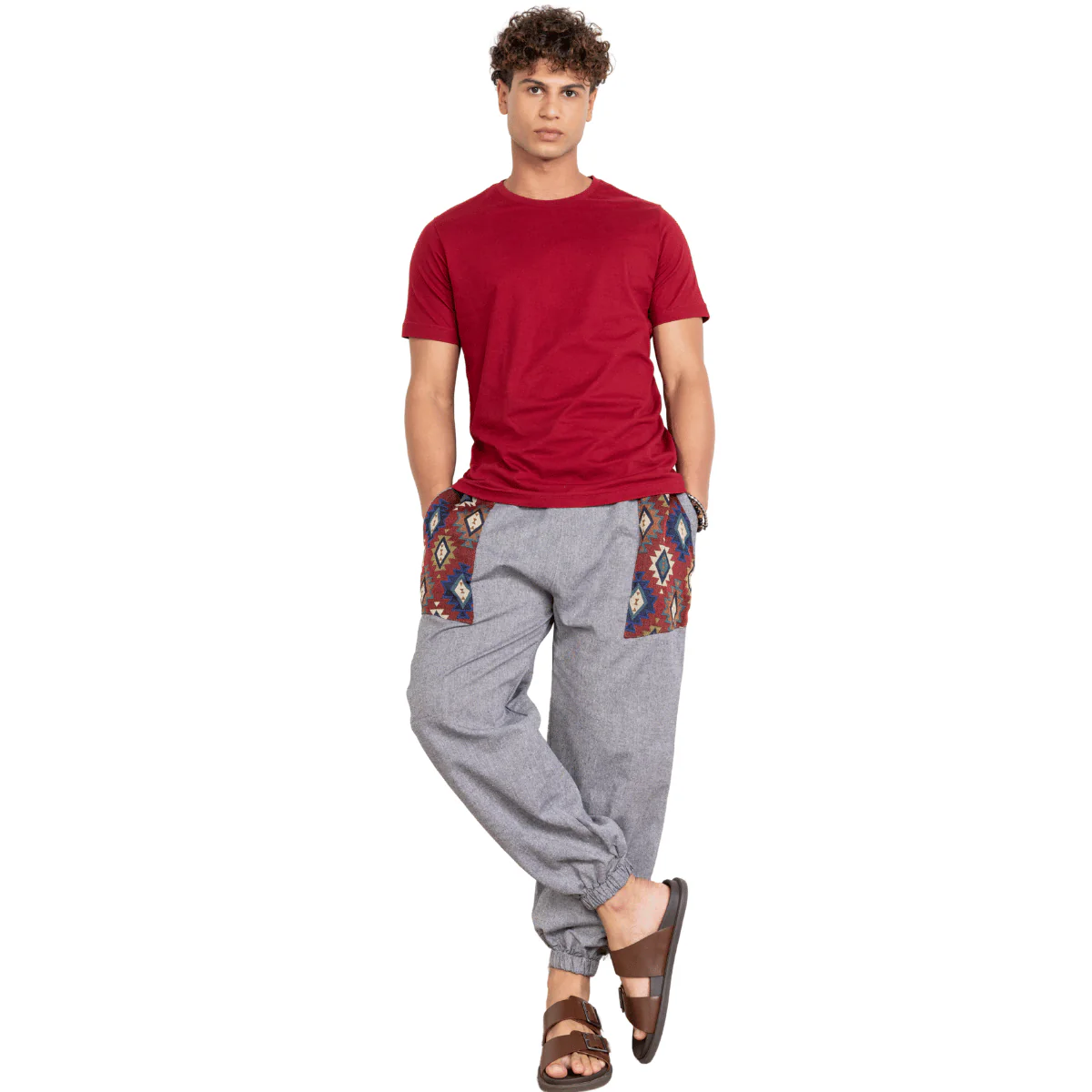 Men's Joggers | Grey Pocket Patch | Fits Waist Sizes 30” to 38” - Image 7