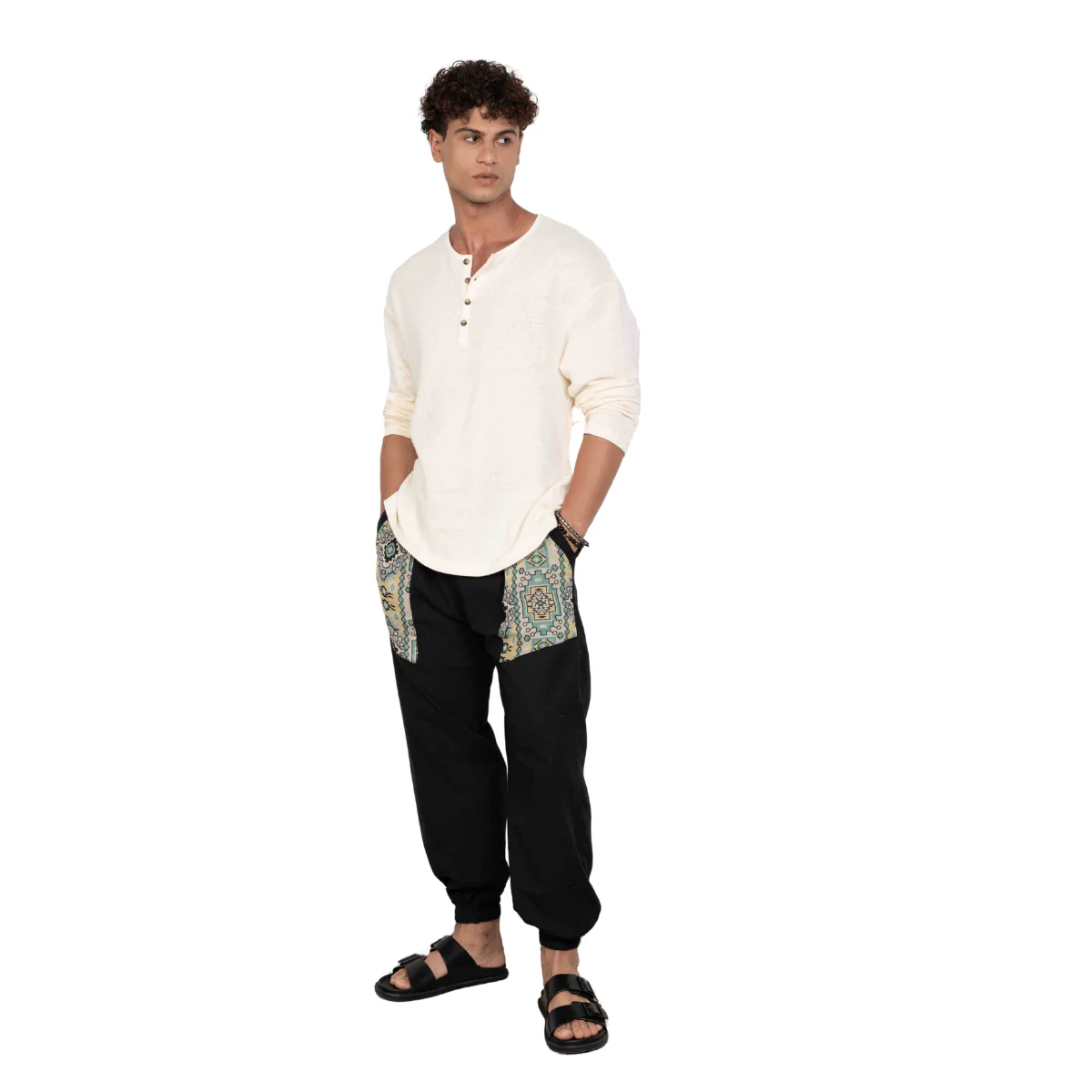 Men's Joggers | Black Pocket Patch | Fits Waist Sizes 30” to 38” - Image 7
