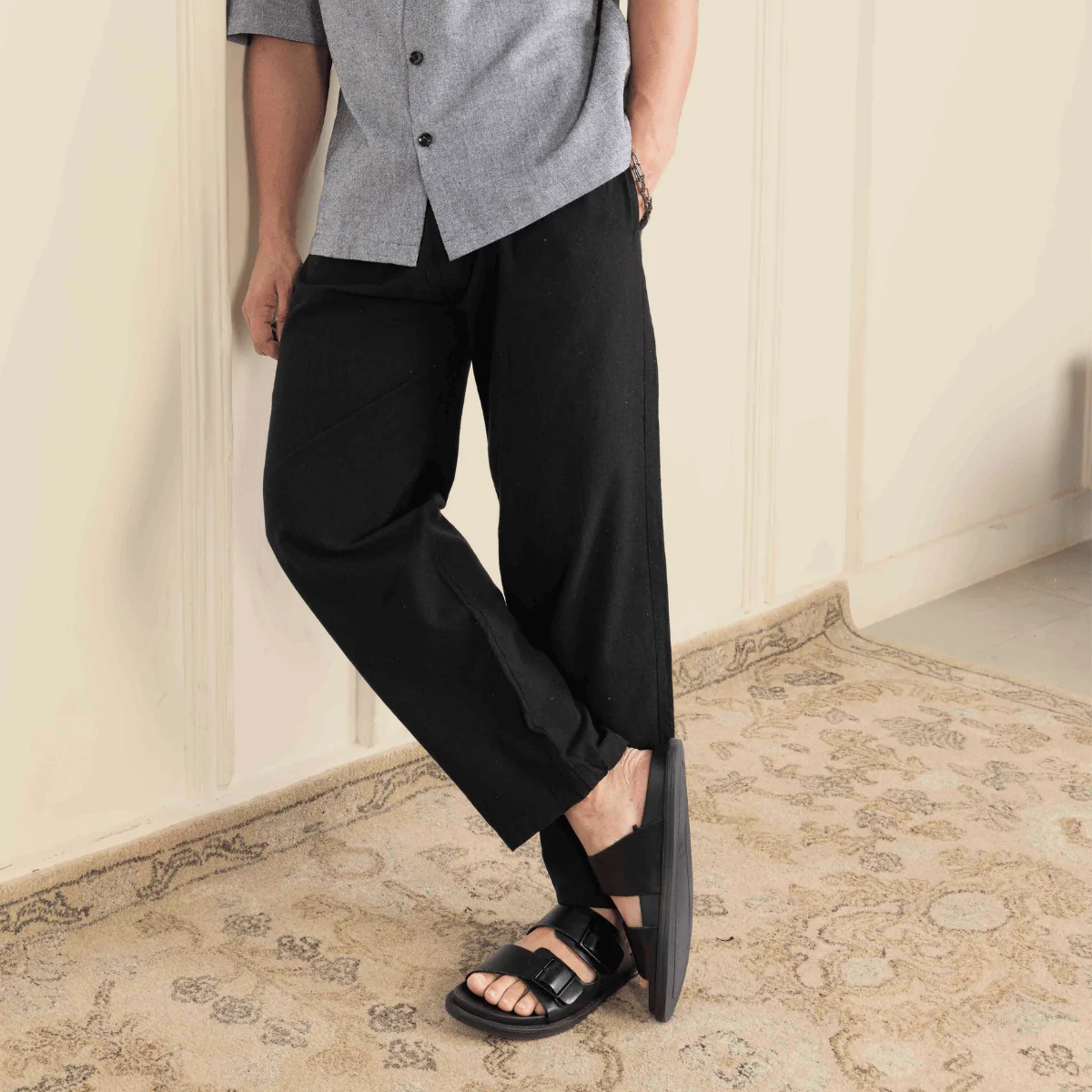Men's Lounge Pant | Black | Fits Waist Size 28" to 36" - Image 2