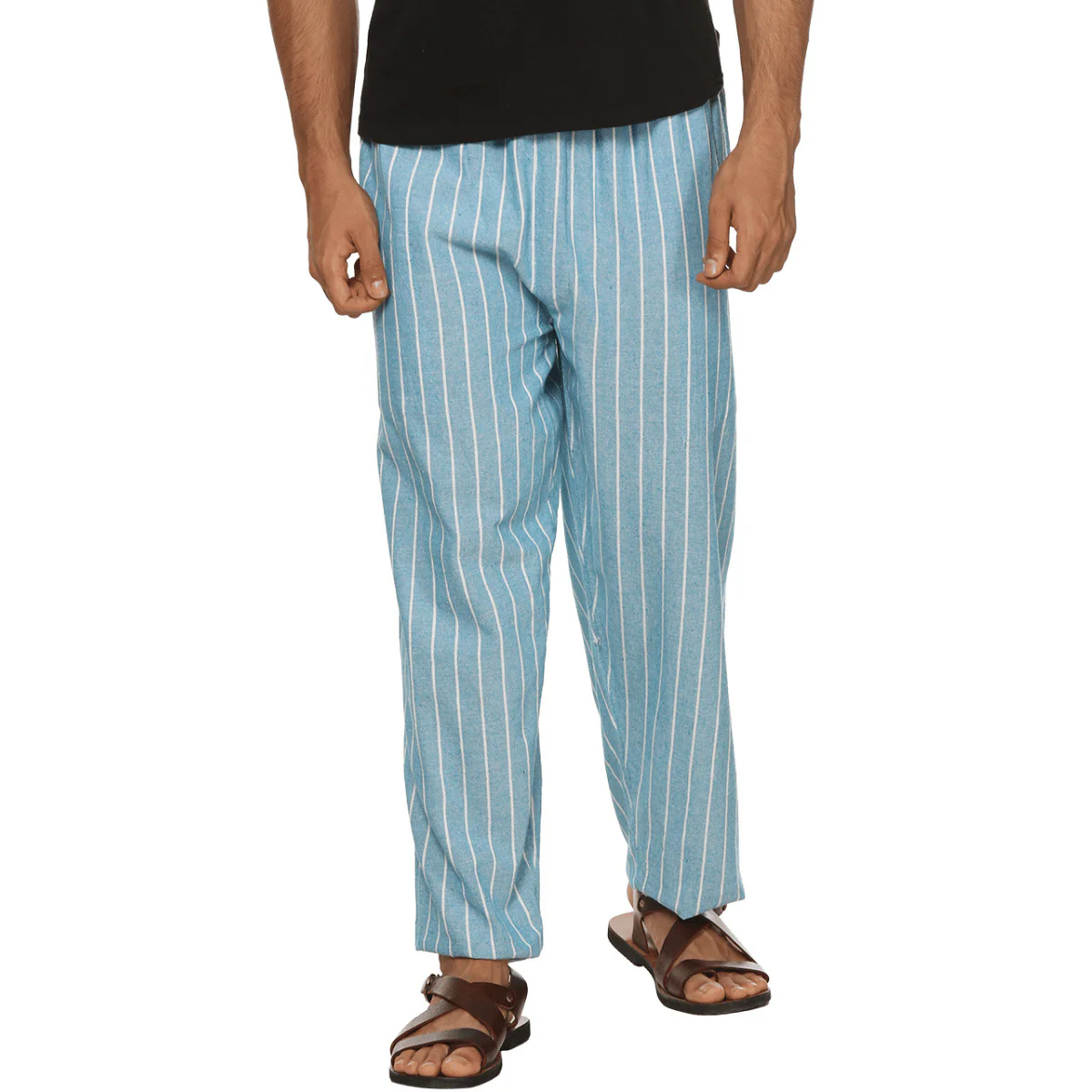 Men's Lounge Pants | Blue Stripes | Fits Waist Size 28" to 36" - Image 7