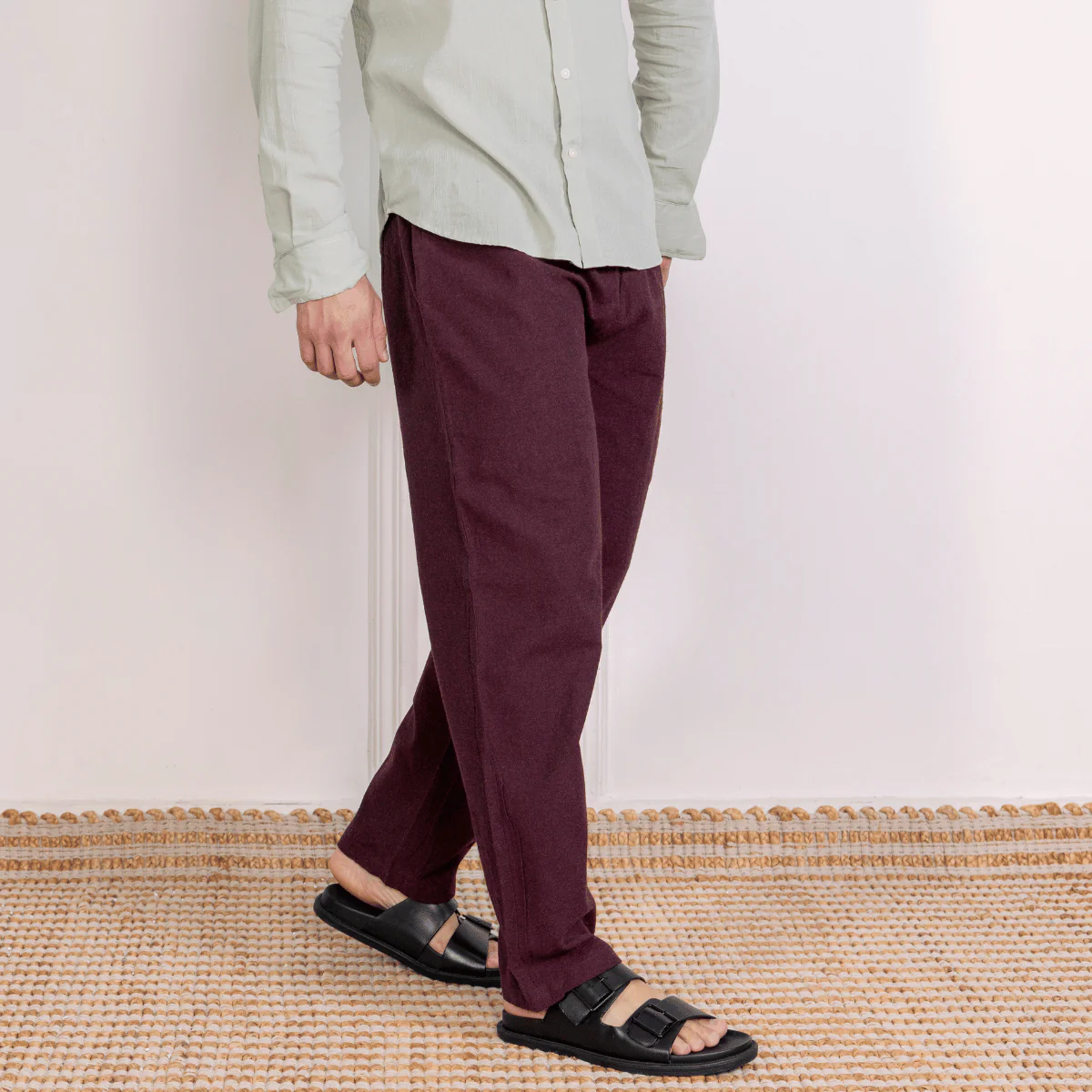 Men's Lounge Pant | Maroon | Fits Waist Size 28" to 36" - Image 5