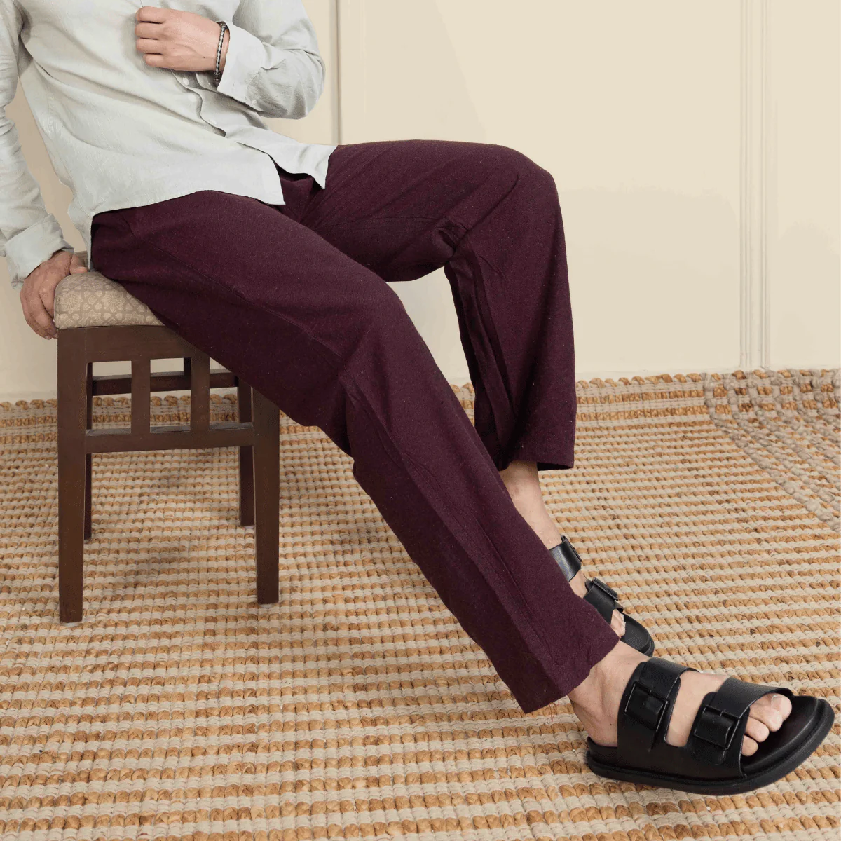 Men's Lounge Pant | Maroon | Fits Waist Size 28" to 36" - Image 7