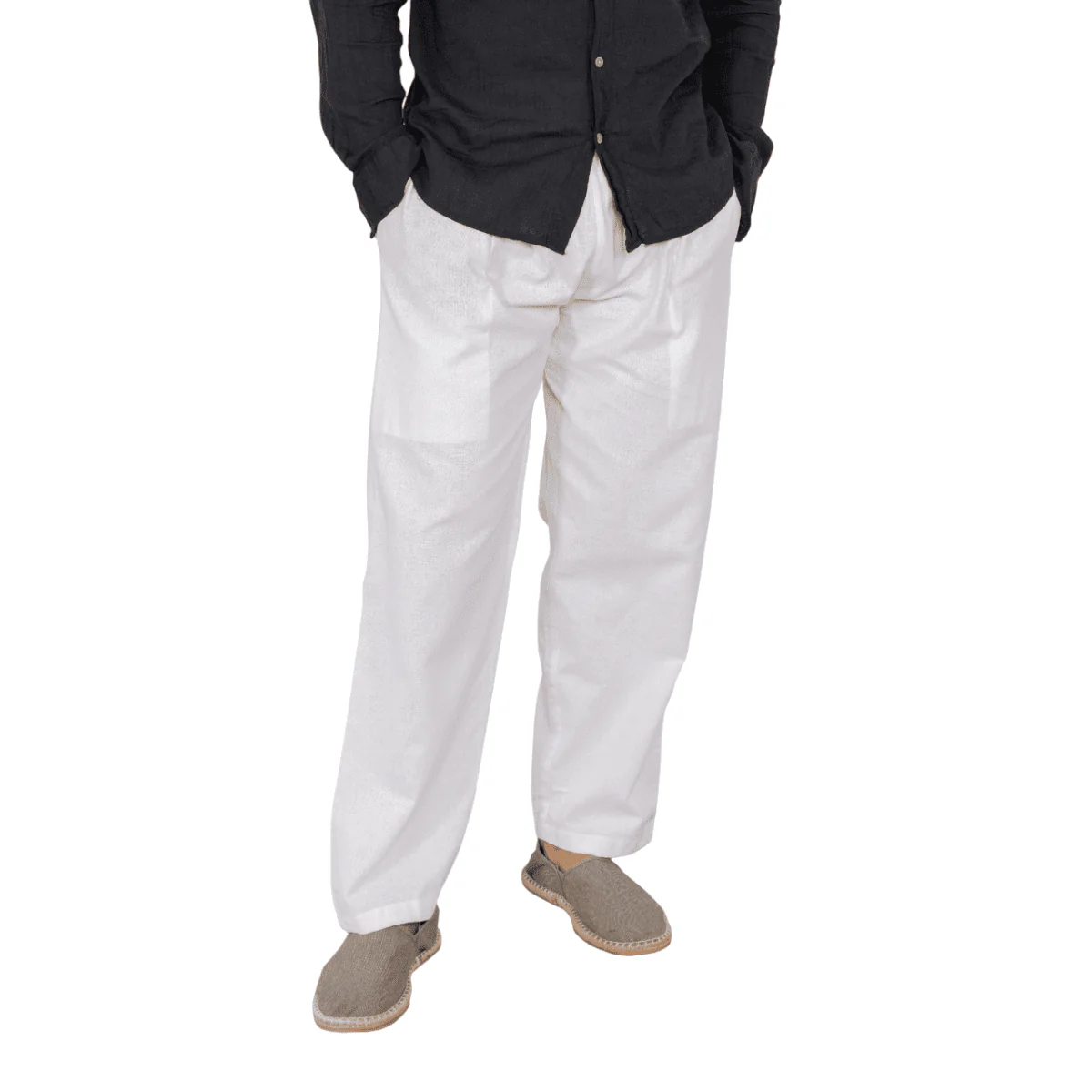 Men's Lounge Pant | White | Fits Waist Size 28" to 36"