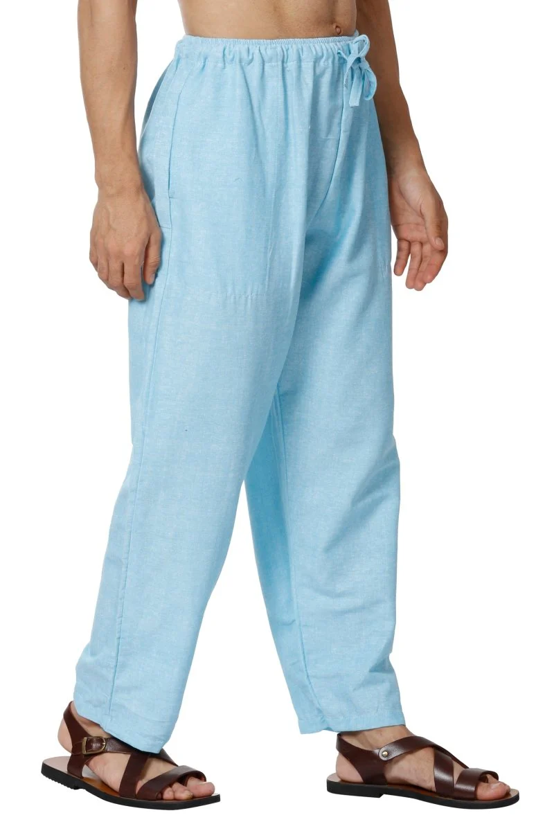 Men's Lounge Pants | Sky Blue | Fits Waist Size 28" to 36" - Image 5