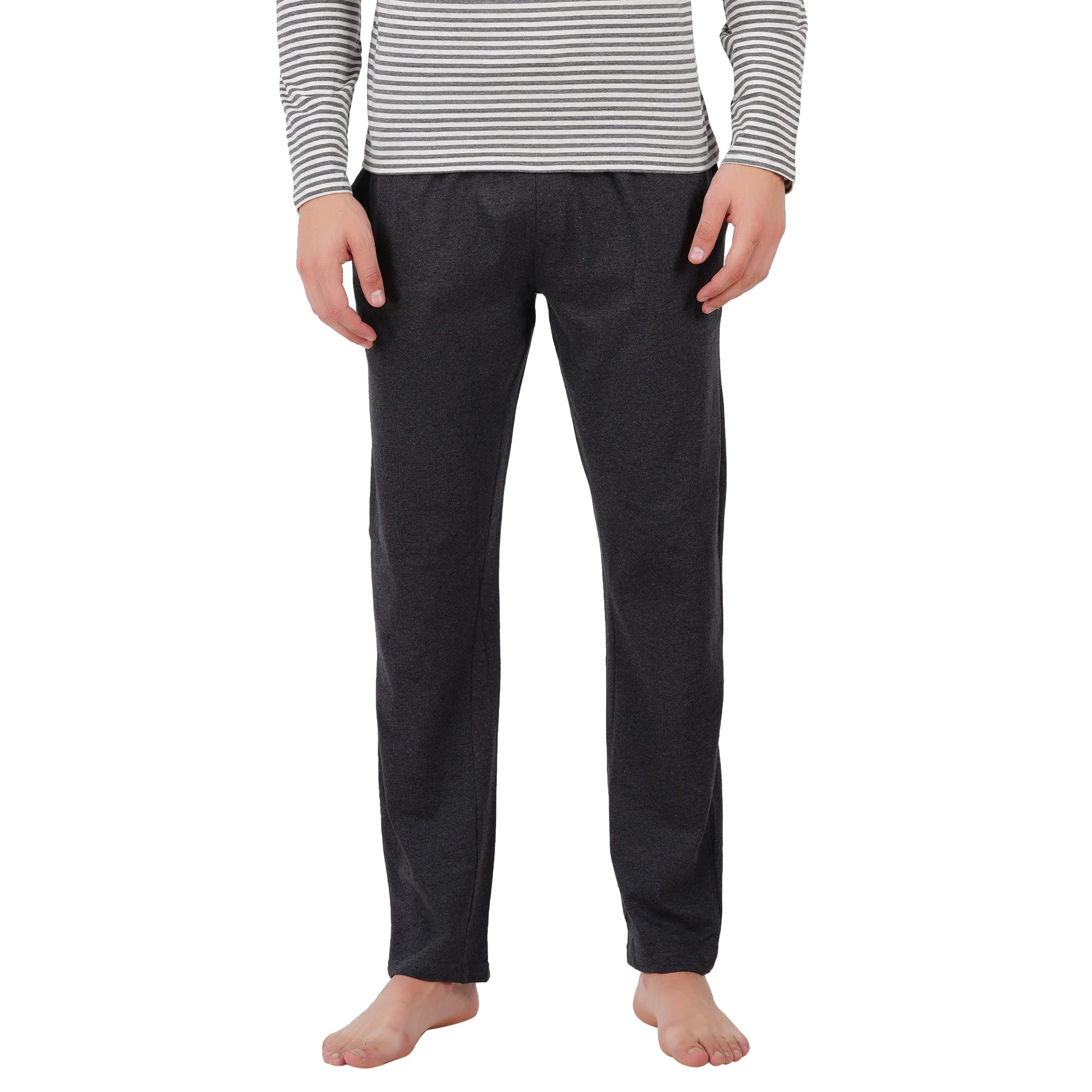 Men’s Grey Melange Nightwear Set | Comfortable Cotton Sleepwear - Image 5