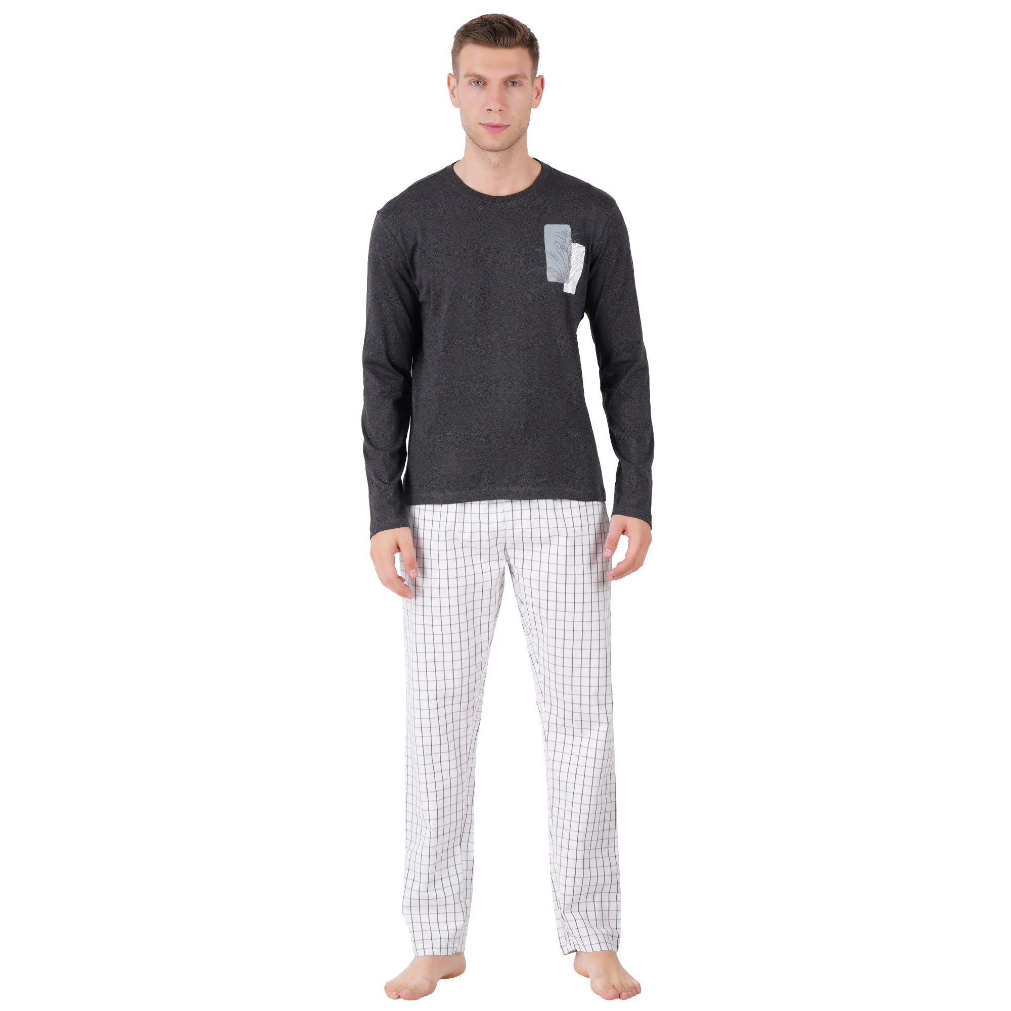 Men’s Nightwear Grey Melange | Comfortable Everyday Sleepwear