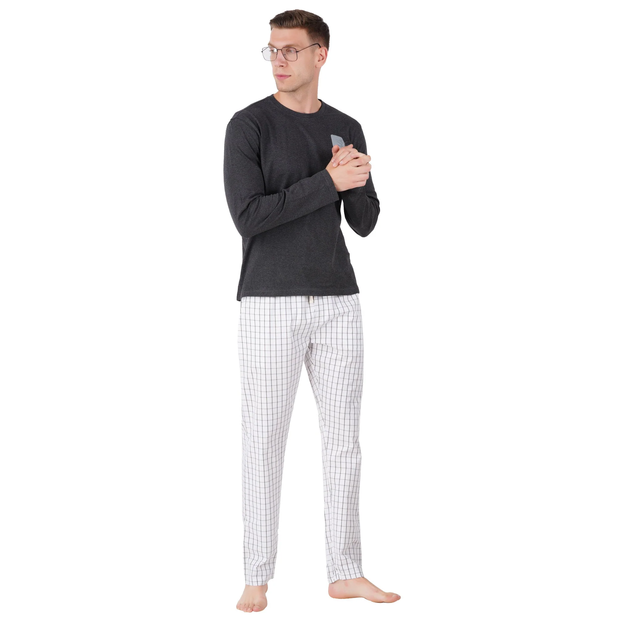 Men’s Nightwear Grey Melange | Comfortable Everyday Sleepwear - Image 3