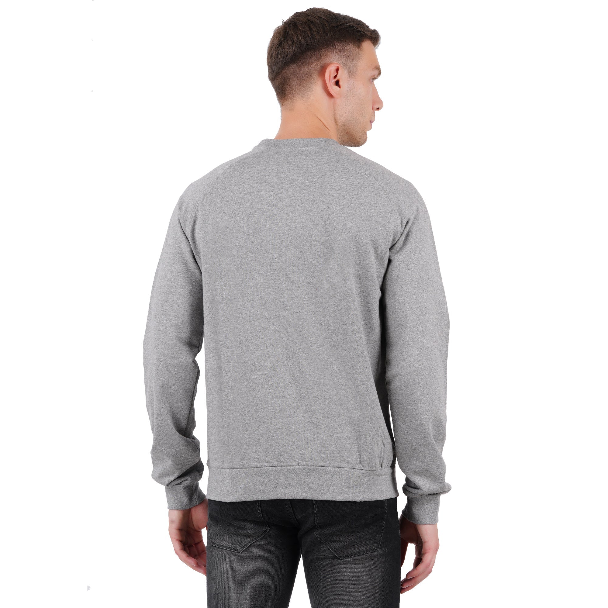 Men’s Grey Melange Pullover Sweatshirt | Everyday Comfort - Image 2