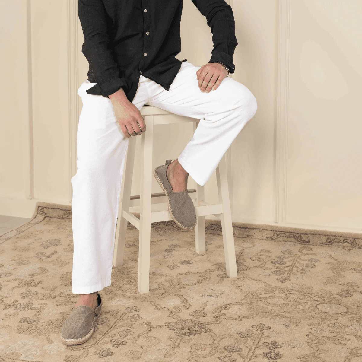Men's Pyjama Pack of 2 | White & White | Fits Waist Sizes 28" to 36" - Image 6
