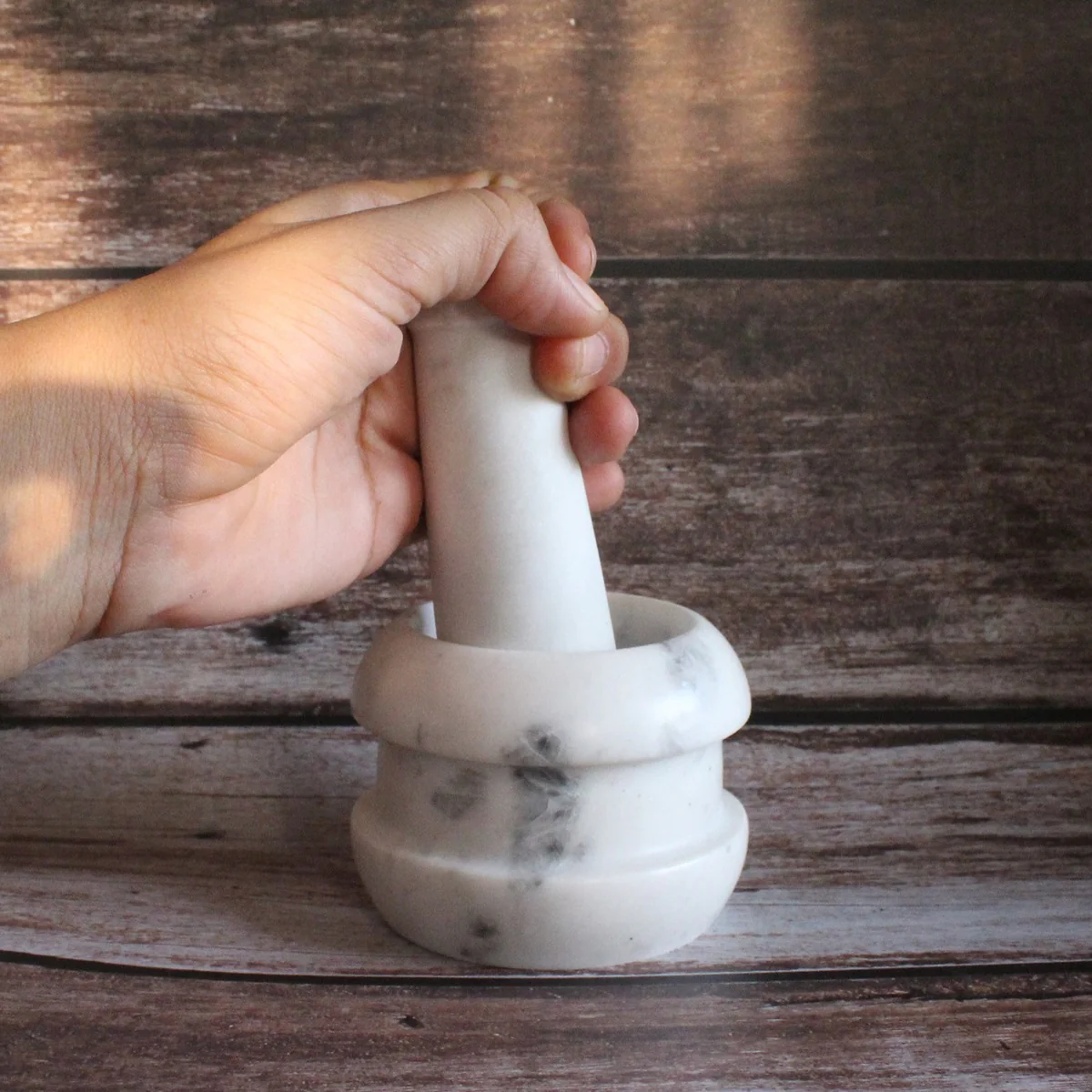 Mini Mortar and Pestle – Handcrafted Concentric Design for Herbs - Image 4