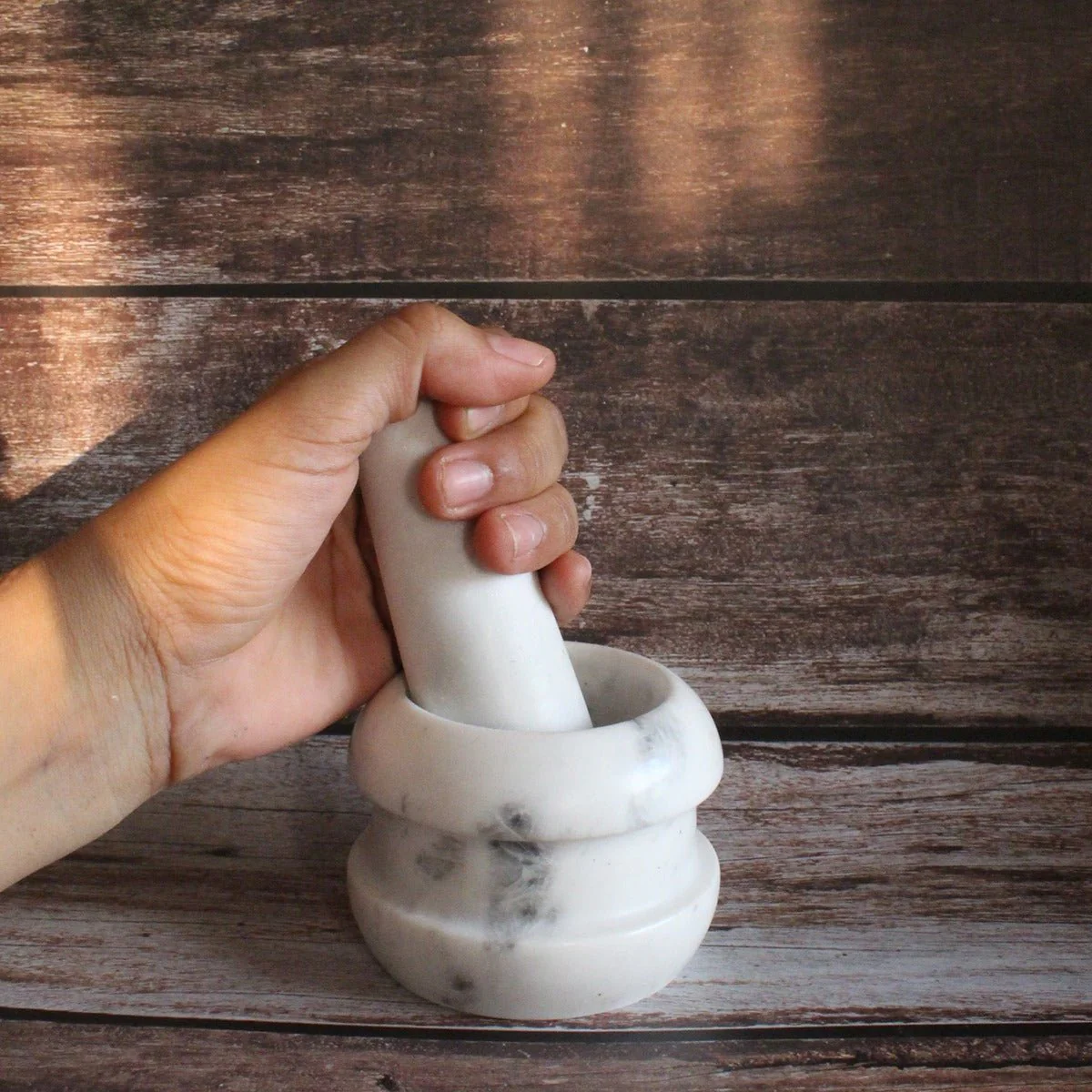 Mini Mortar and Pestle – Handcrafted Concentric Design for Herbs - Image 5