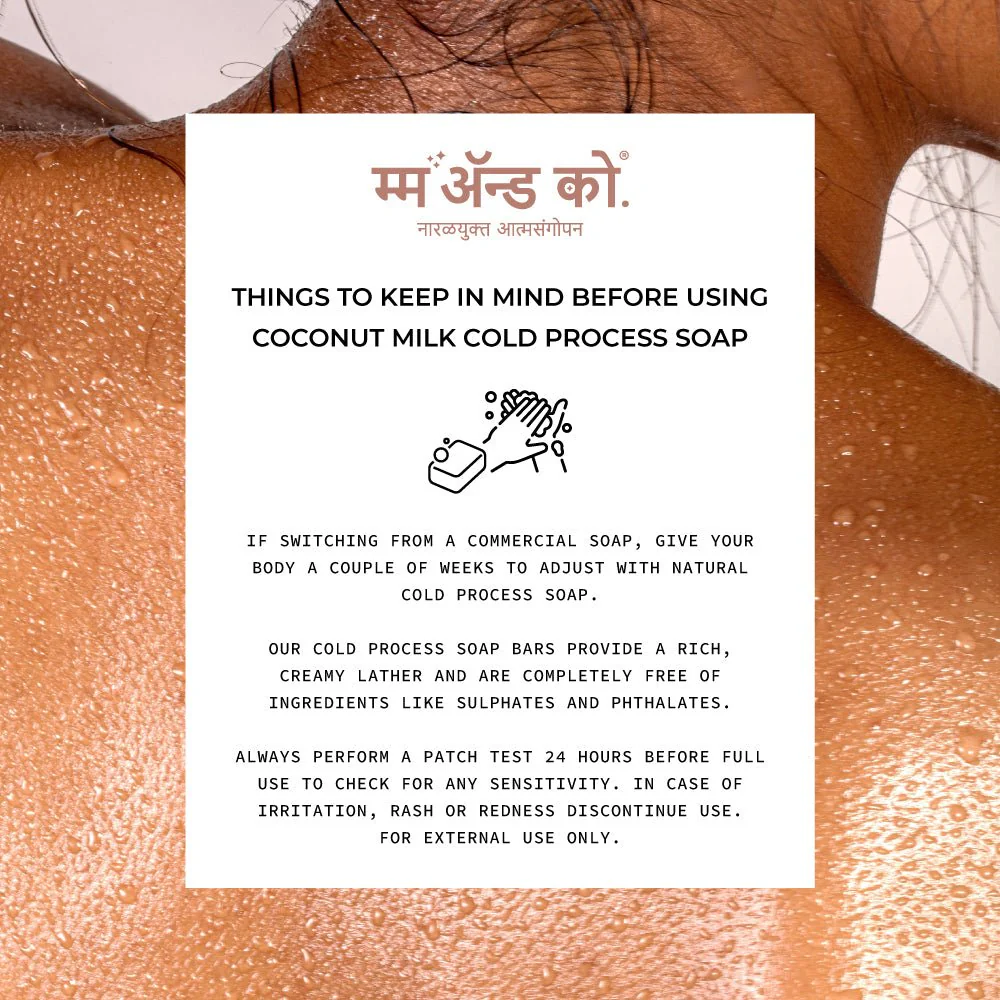 Saumyaa Coconut Milk Cold Process Soap (Rose + Orange Lentils) - Image 4