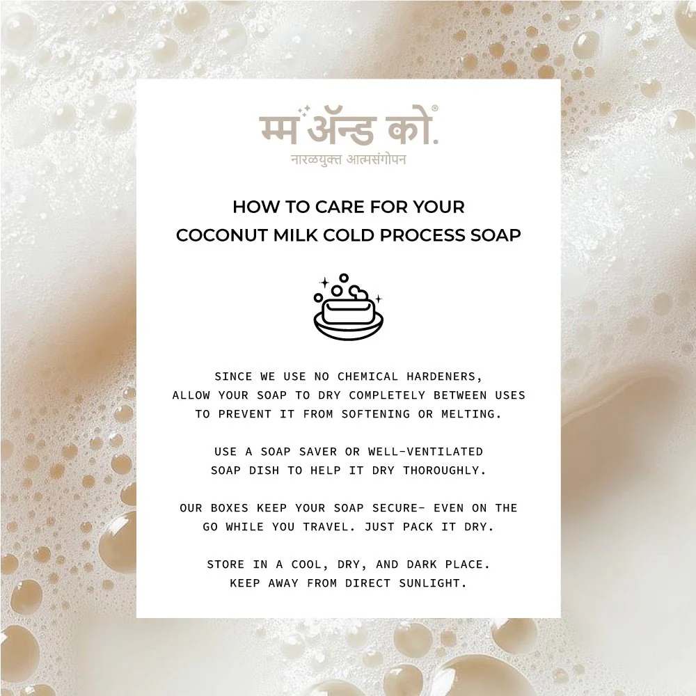 Saumyaa Coconut Milk Cold Process Soap (Rose + Orange Lentils) - Image 5