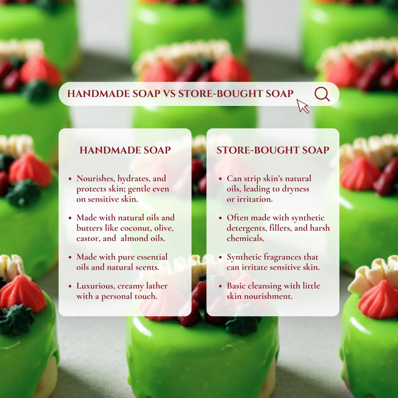 Whimsical Tart Soap Bars- Suitable for All Skin Types - Image 4