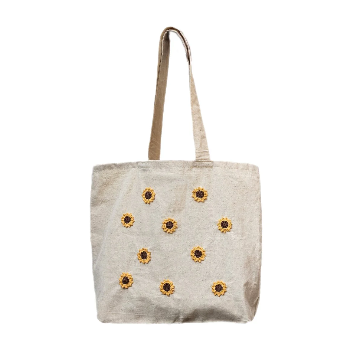 Minimal Sunflower Hand Crochet Tote Bags For Women - Image 4