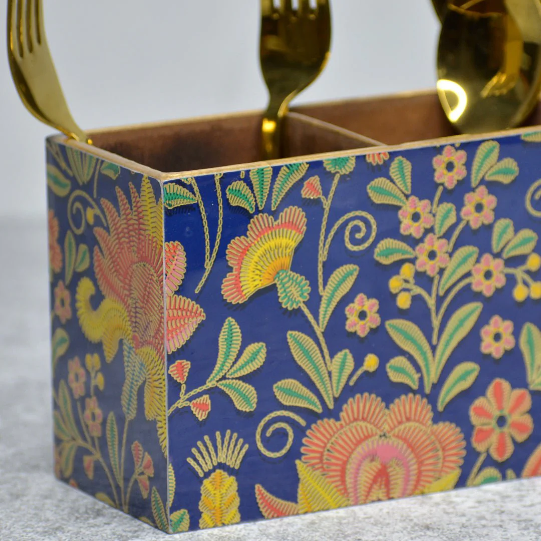 Gold Foil MDF Cutlery Holder - Image 5
