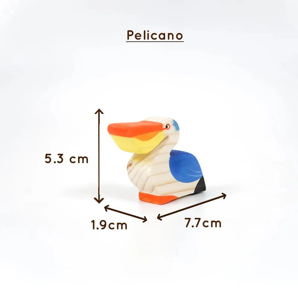 Birds Wooden Figurine Set – Neem Wood Montessori Toys - Image 4