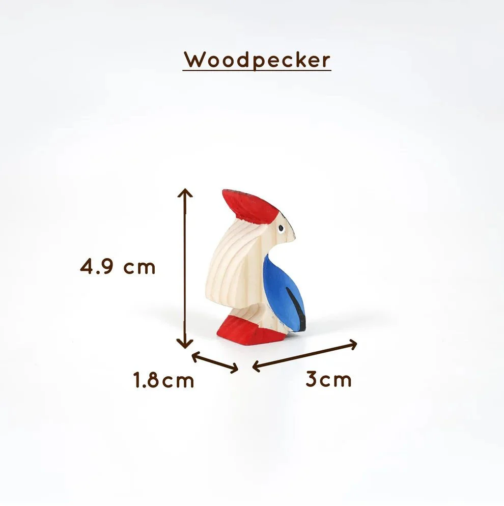 Birds Wooden Figurine Set – Neem Wood Montessori Toys - Image 7