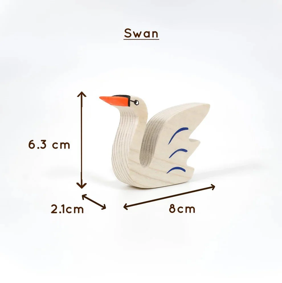 Birds Wooden Figurine Set – Neem Wood Montessori Toys - Image 9
