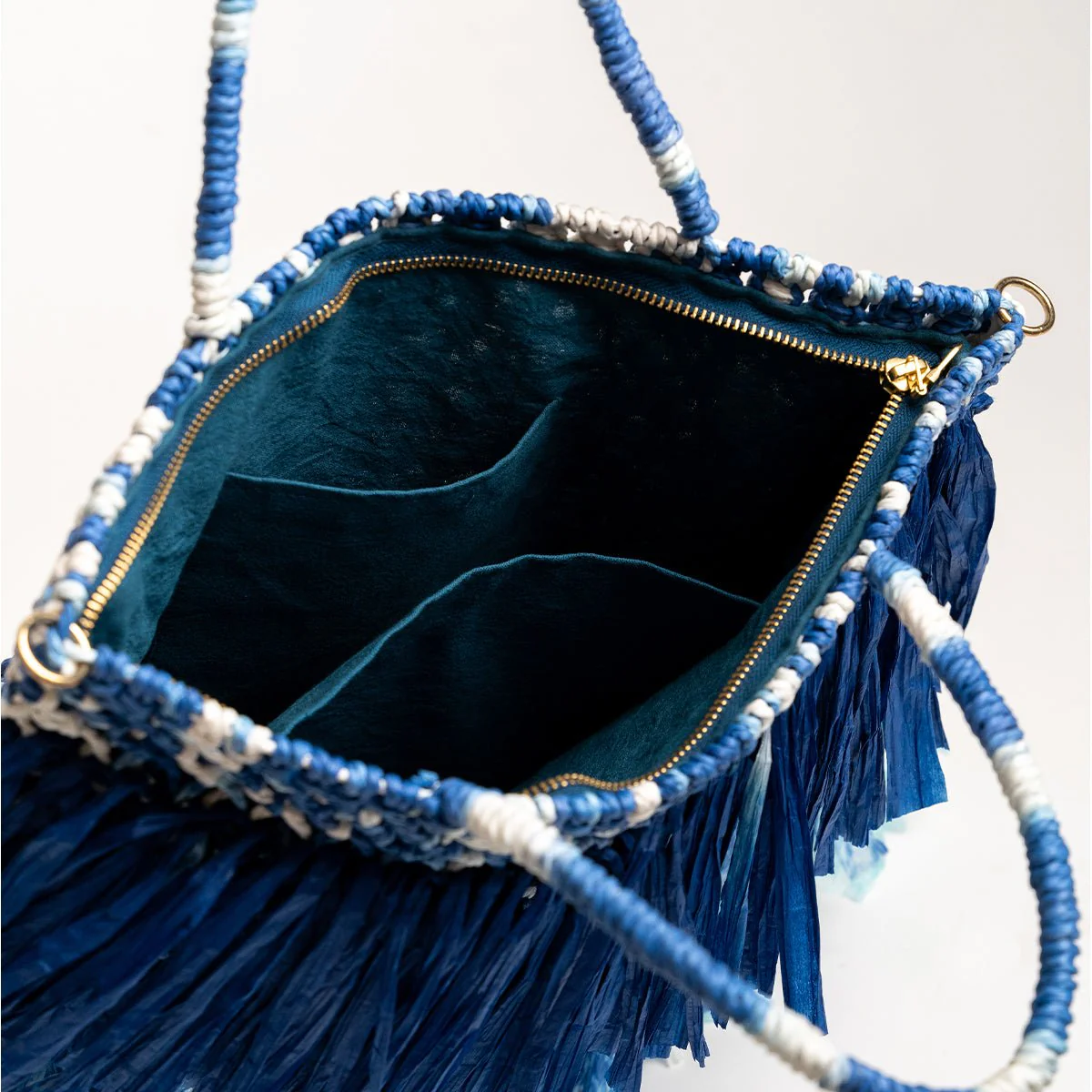 Moonlit Raffia Bag | Handwoven Natural Raffia Shoulder Bag - Image 4