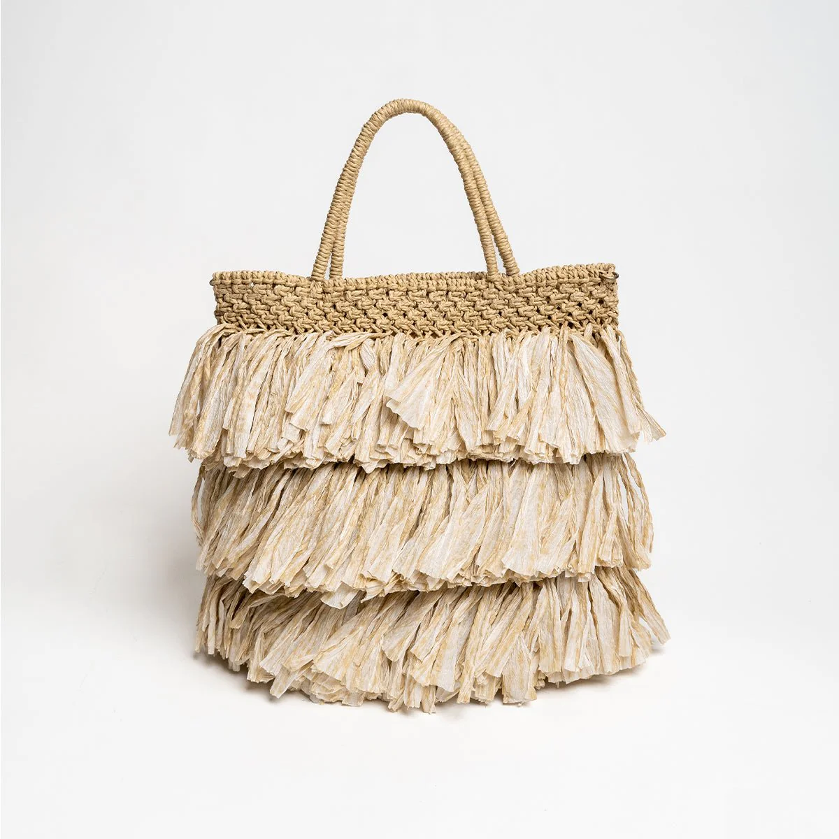 Moonlit Raffia Bag | Handwoven Natural Raffia Shoulder Bag - Image 7