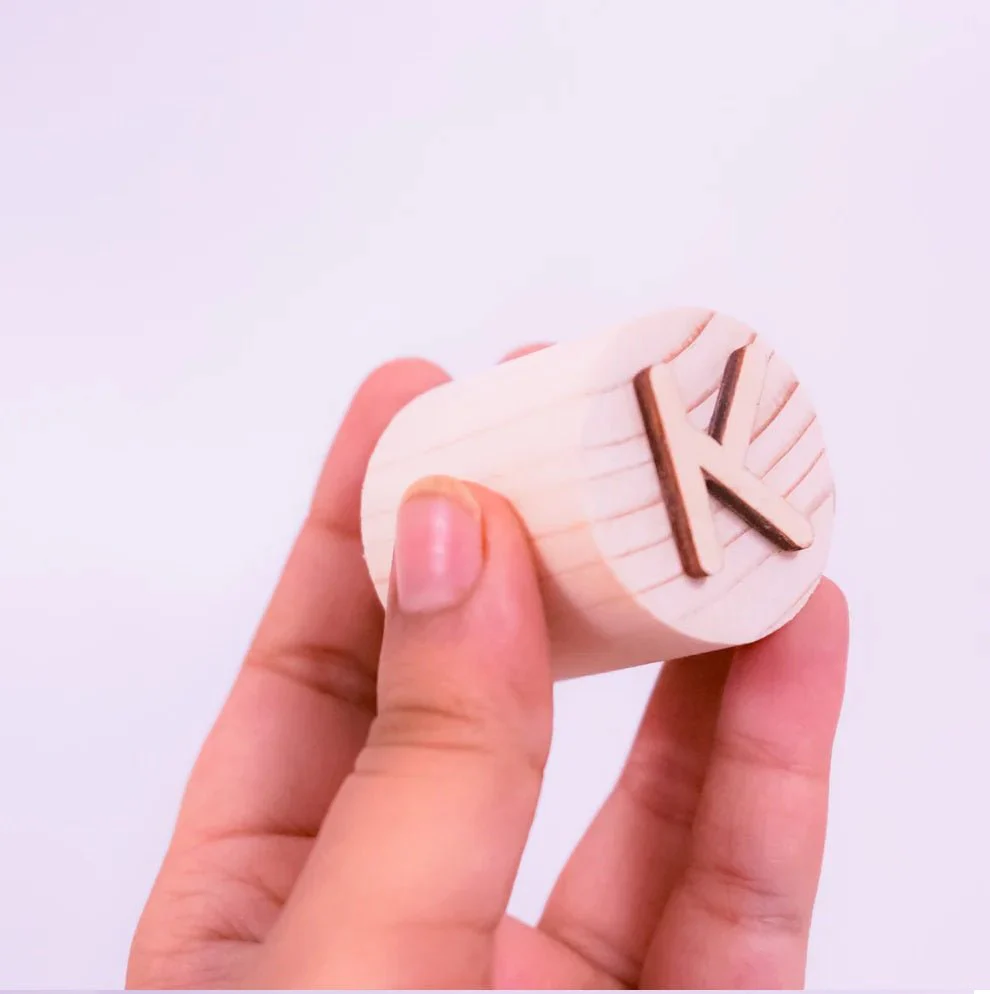Wooden Double-Sided Letter- Alphabet Stamps - Image 4