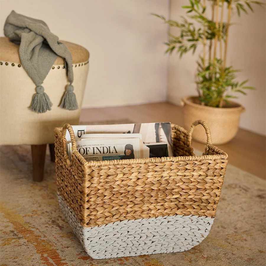 Water Hyacinth Morbi Handwoven Storage Basket