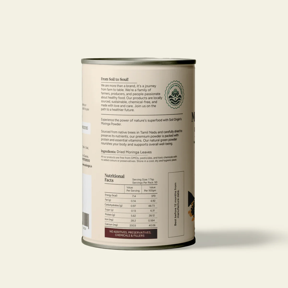Moringa Powder | Superfood | Vitamin & Mineral-Rich | 100g - Image 2