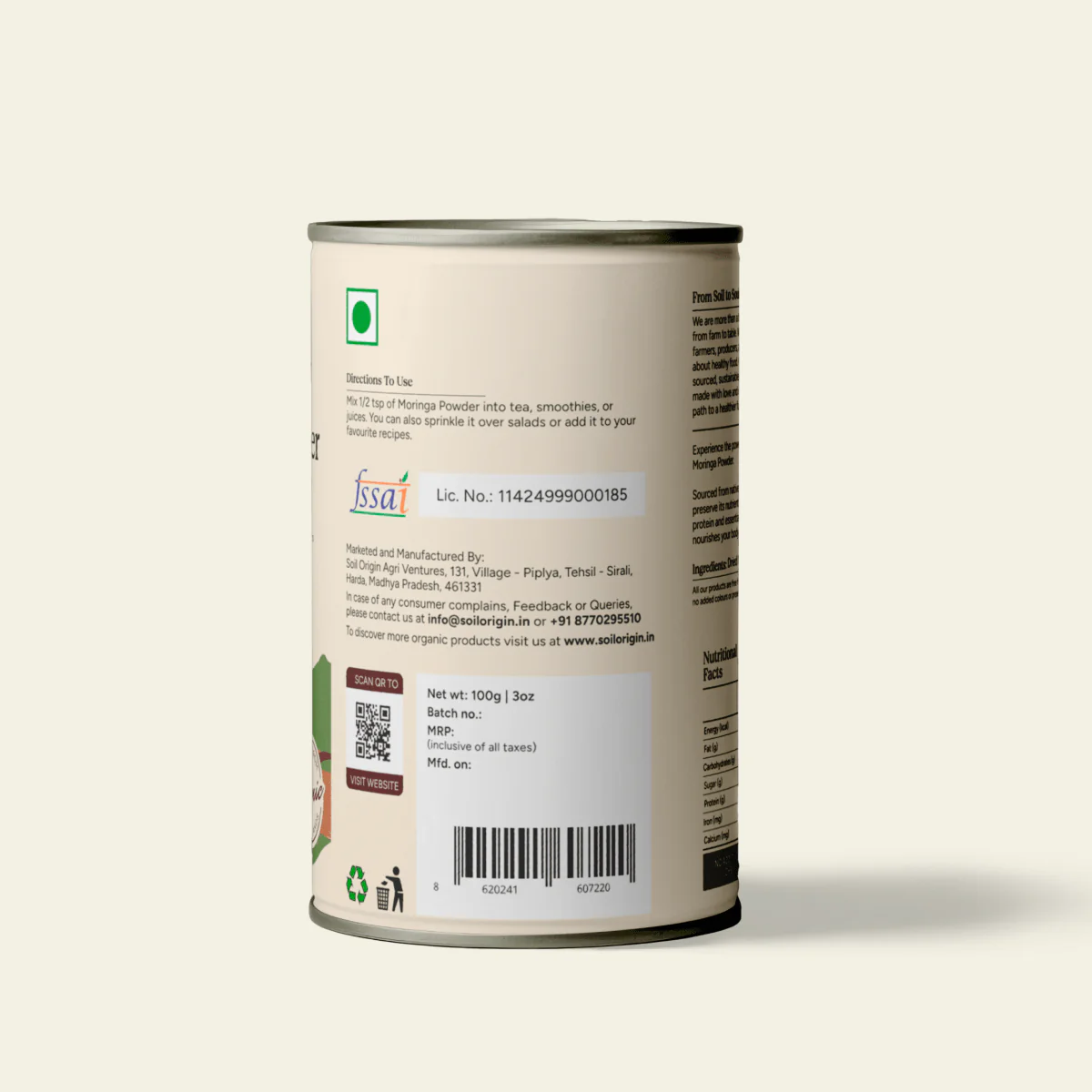 Moringa Powder | Superfood | Vitamin & Mineral-Rich | 100g - Image 3