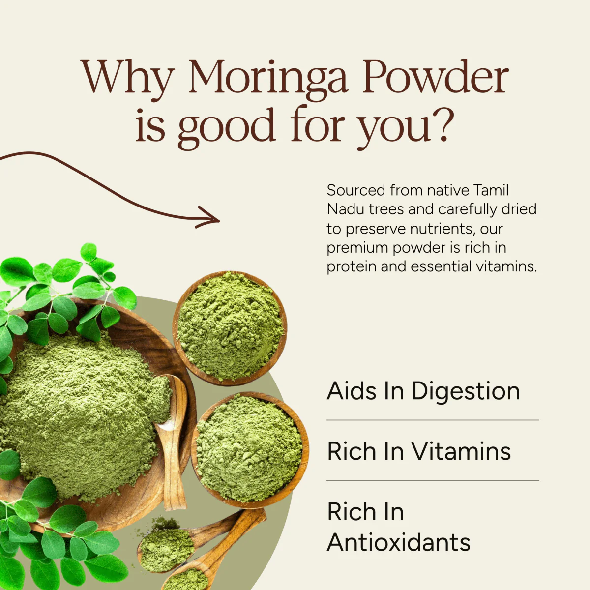 Moringa Powder | Superfood | Vitamin & Mineral-Rich | 100g - Image 4