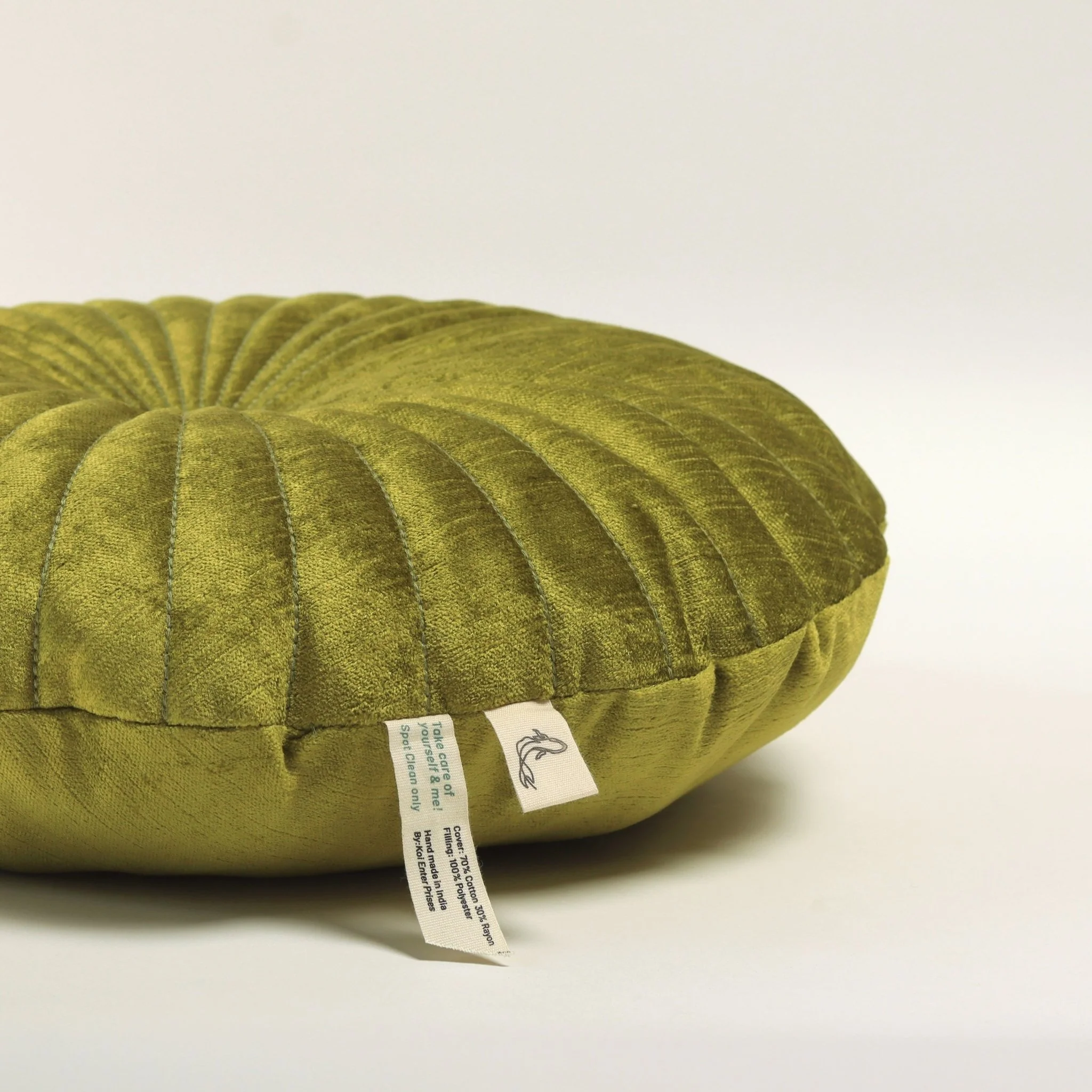 Moss Velvet Throw Pillow Soft Decorative Cushion - Image 2