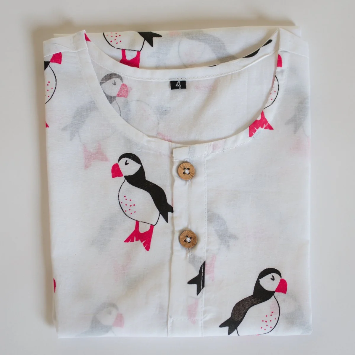 Mr. Puffin- Unisex Kids Cotton Nightwear - Image 2