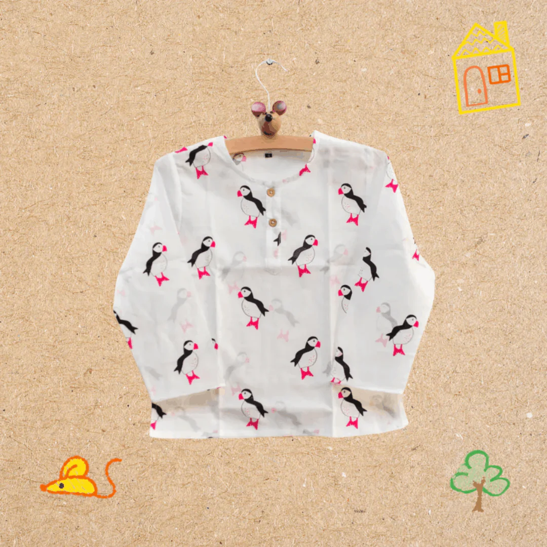Mr. Puffin- Unisex Kids Cotton Nightwear - Image 6