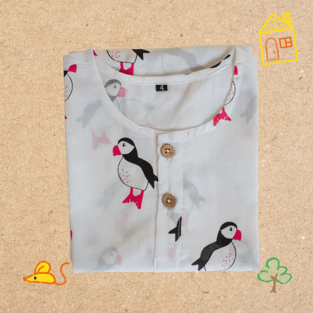 Mr. Puffin- Unisex Kids Cotton Nightwear - Image 7