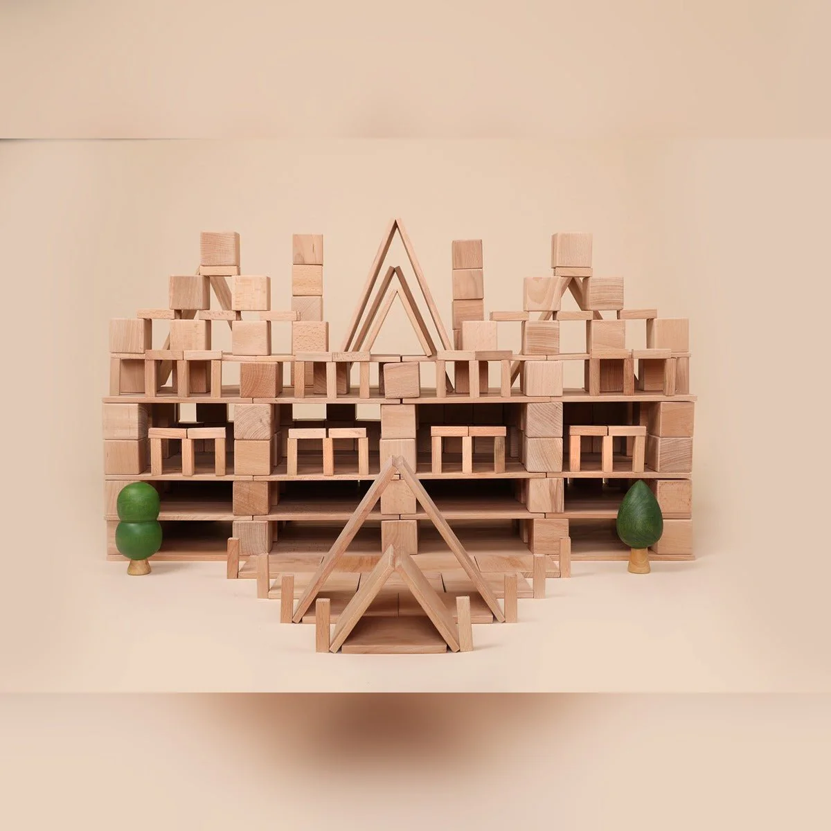 Natural Wooden Blocks – Challenger Pack (350 Wooden Elements)