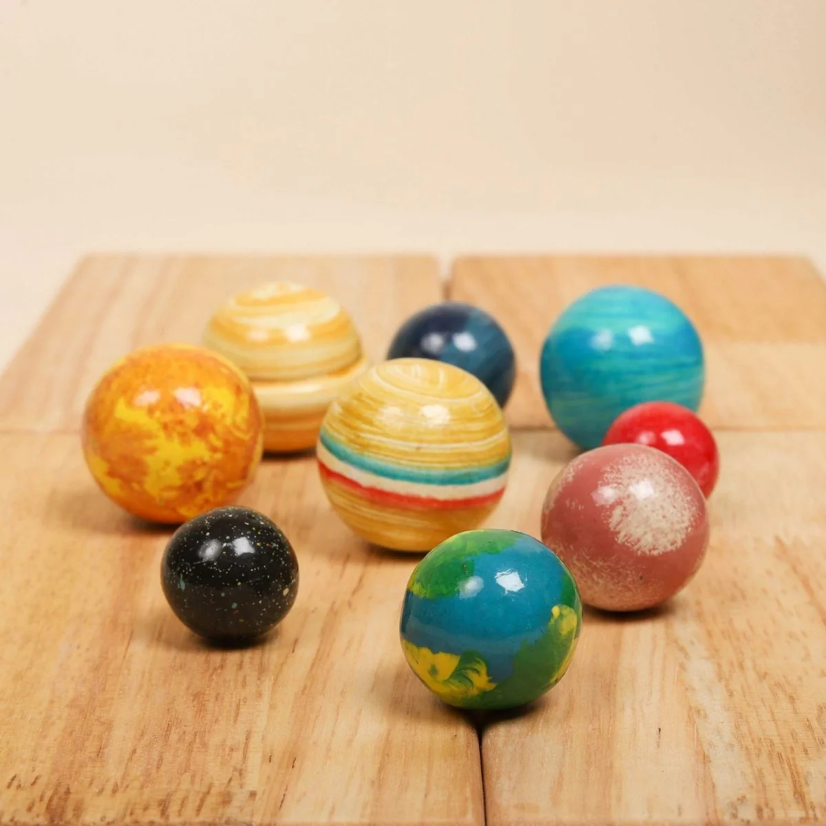 Multicolor Wooden Solar System – Space Learning Toy - Image 3