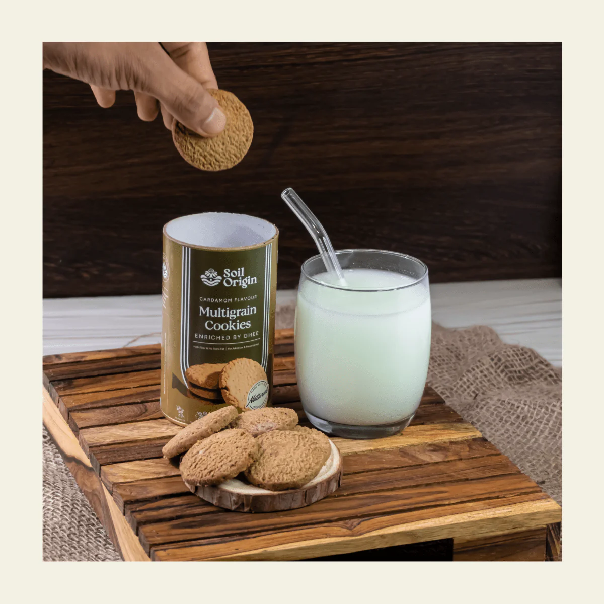 Multigrain Cookies | Cardamom Flavour | Enriched with Ghee | 100g - Image 6