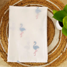 Muslin Dohar Blanket – 3D Handblock – Flamingo Print – 40x60 inches - Image 5
