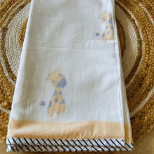 Muslin Kids Blanket – 3-Layer – 40x40 – Giraffe Print – Lightweight - Image 4