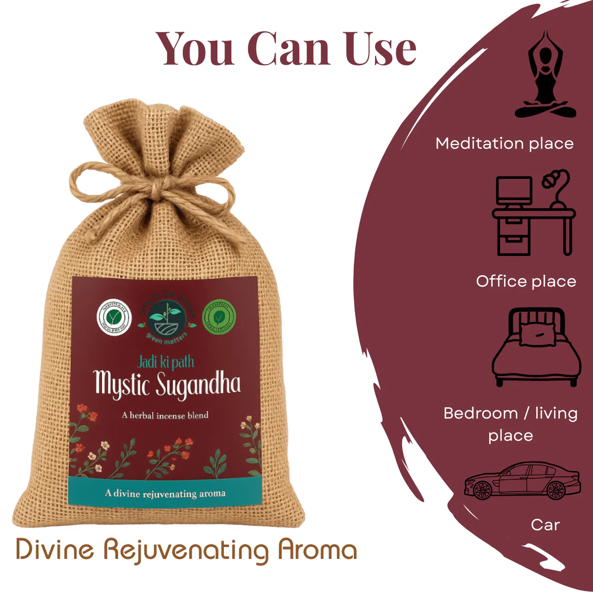 Mystic Sugandha Aroma Pouch | Divine Mystic Fragrance | Natural Aroma - Image 3