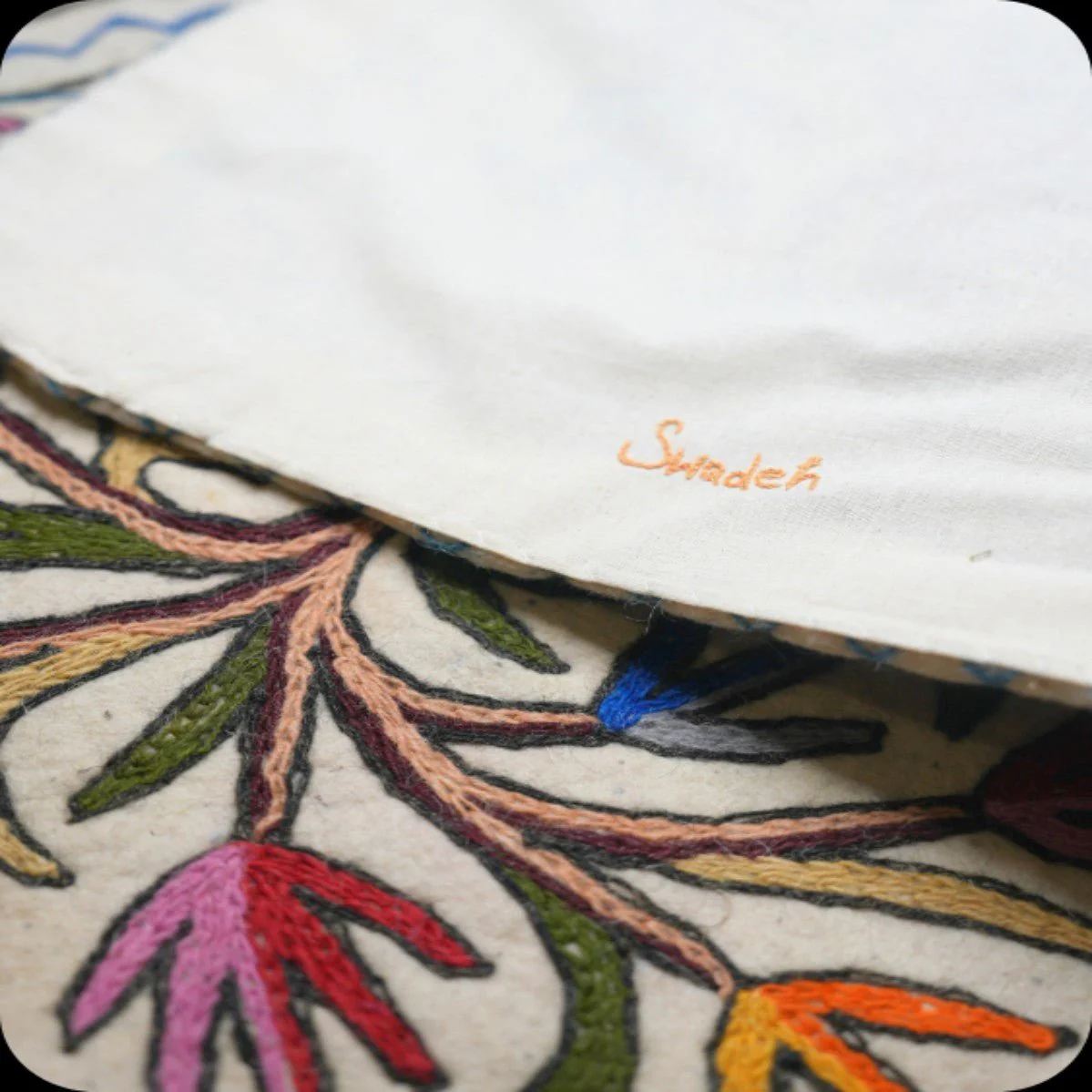 Handmade Namda Bedside Runner | Kashmiri Wool Felt Rug - Image 12