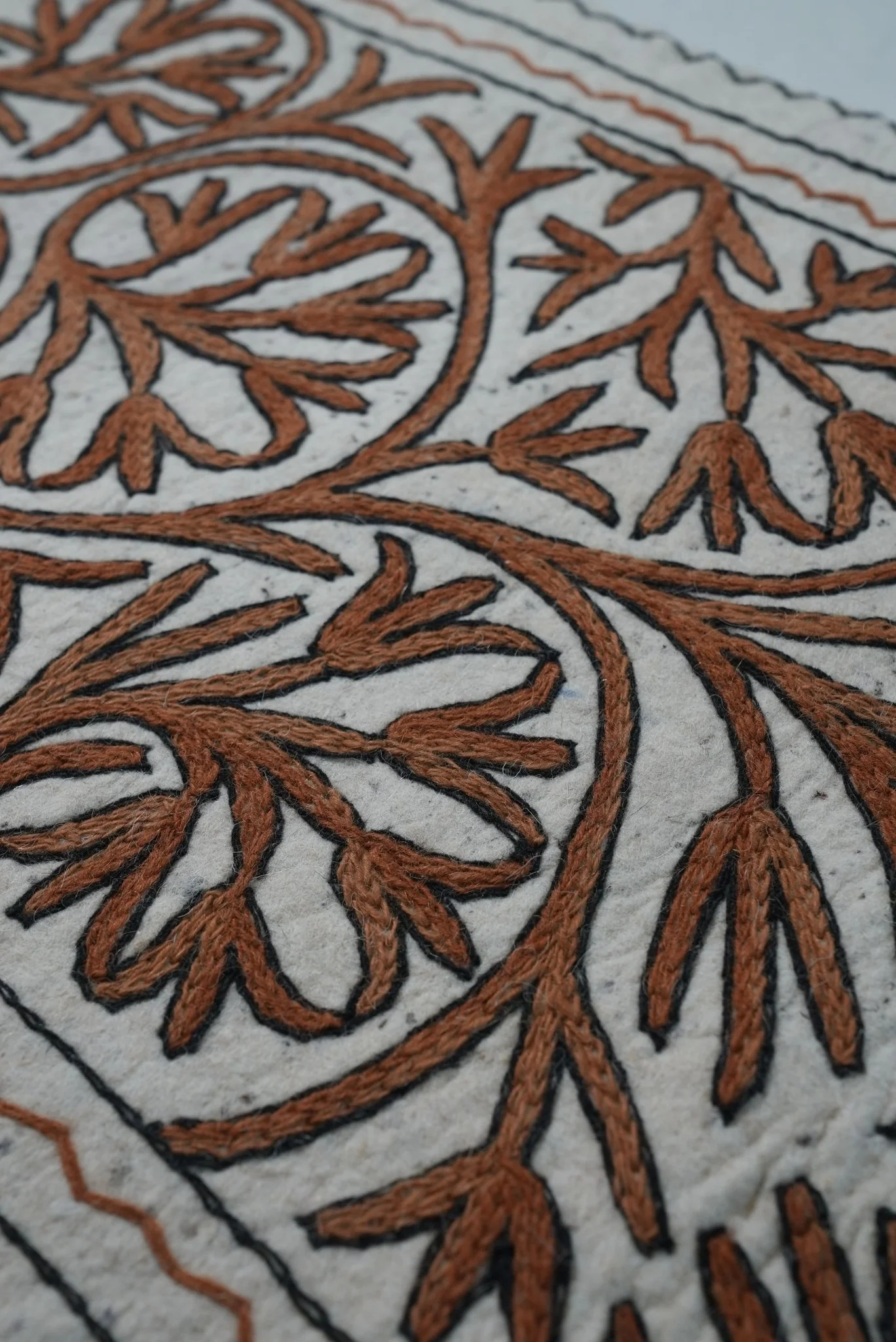 Handmade Namda Bedside Runner | Kashmiri Wool Felt Rug - Image 17