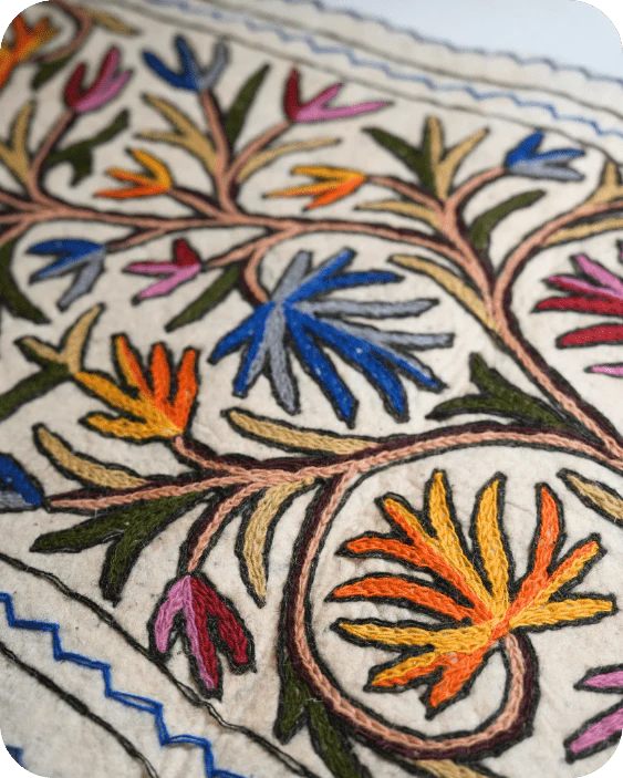 Handmade Namda Bedside Runner | Kashmiri Wool Felt Rug - Image 33