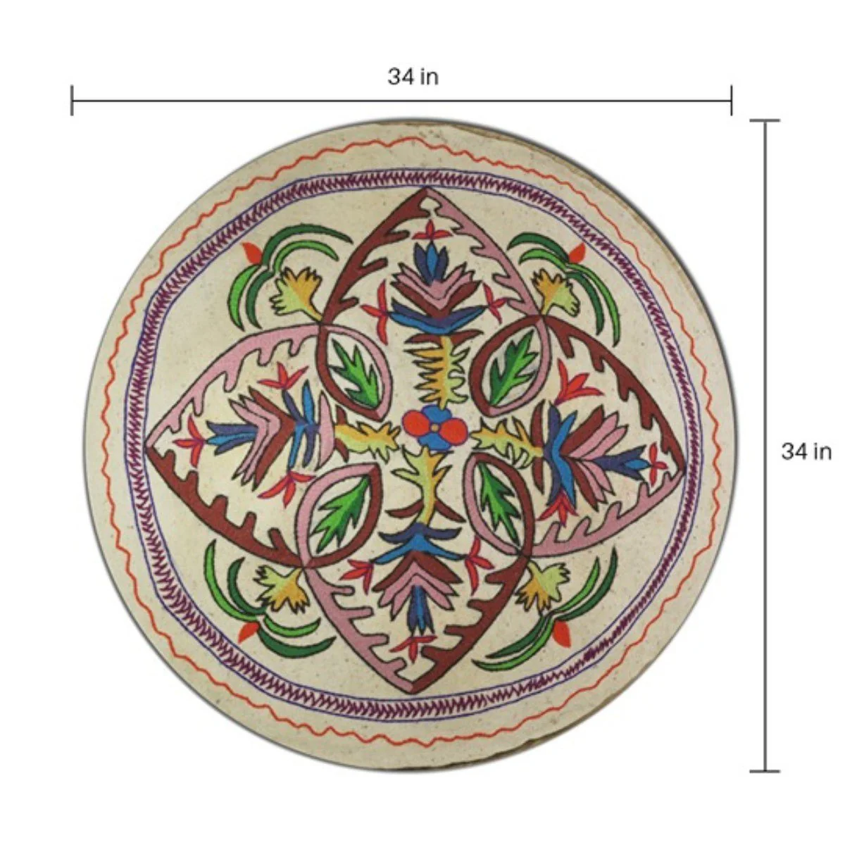 Namda Round Rug | 3 inch - Image 16